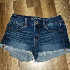 AMERICAN Eagle Outfitters Denim Jean Shorts size 2 360° Super Stretch